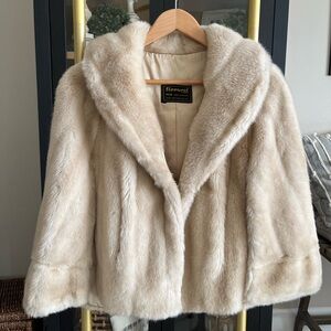 Classic Faux Fur Cape Coat - Dark Brown
